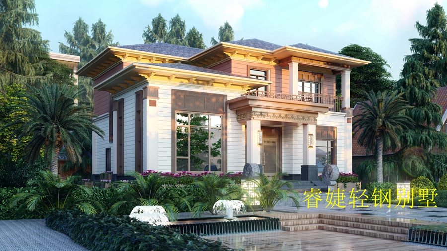 鄉(xiāng)村輕鋼龍骨別墅大概多少錢一棟?(圖2) 鄉(xiāng)村輕鋼龍骨別墅大概多少錢一棟?(圖2)